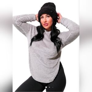 Pebby Forevee Side Slit Sherpa Hoodie